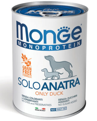 Monge Cane Solo Pate' Monoproteico Anatra 400 g