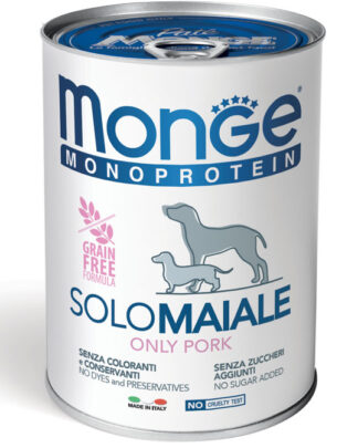 Monge Cane Solo Pate' Monoproteico Maiale 400 g