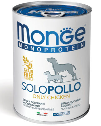 Monge Cane Solo Pate' Monoproteico Pollo 400 g