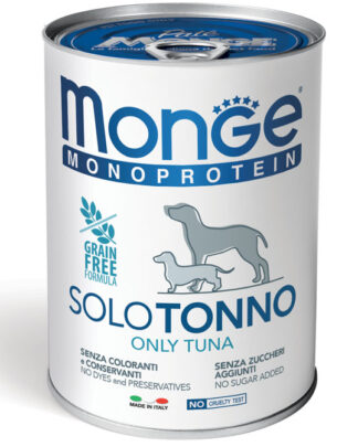 Monge Cane Solo Pate' Monoproteico Tonno 400 g