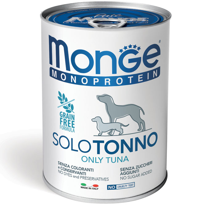 Monge Cane Solo Pate' Monoproteico Tonno 400 g