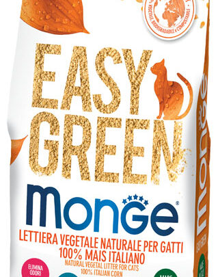 Monge Easy Green Lettiera ecologica per gatti Easy Green 100% Mais Italiano