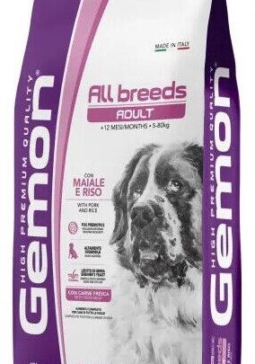Gemon Monge CANE Medium Adult Crocchette MAIALE Riso Sacco 15Kg