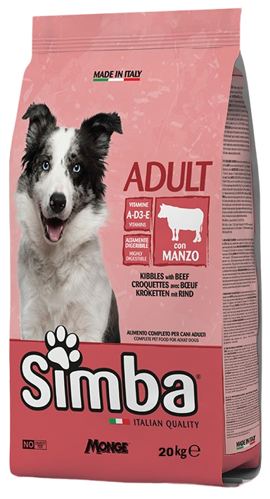 Monge Simba Crocchette per Cani con Manzo in sacco da 20 Kg