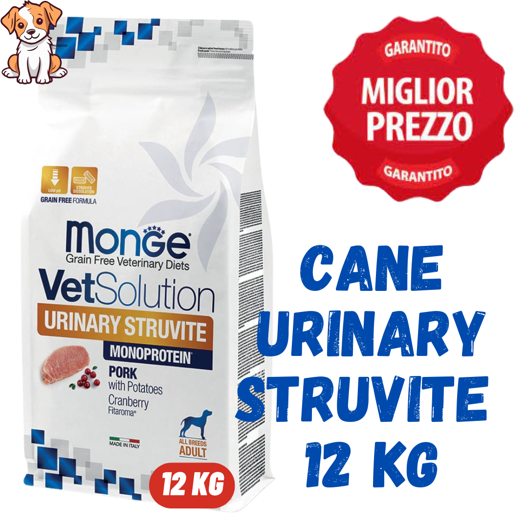 Monge VetSolution Cane Adult All Breeds Urinary Struvite Sacco da 2 - 12 kg